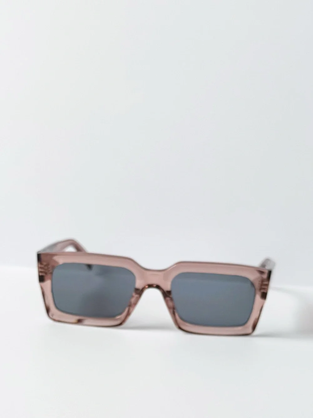 Celine Three Dots 54MM Rectangular Sunglasses in Translucent Rose | NWOT